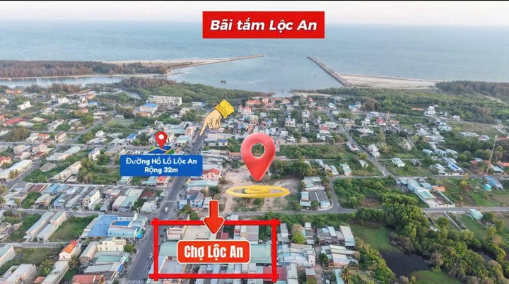 Sỡ hữu Đất Cạnh Chợ Lộc An 1.9 tỷ , ngay KDC , sổ hồng riêng