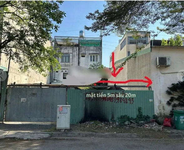 Bán Đất 5X20M ĐỐI DIỆN CÔNG VIÊN KDC C LÊ THỊ RIÊNG ĐƯỜNG 10M CÓ VỈA HÈ 7,4 tỷ