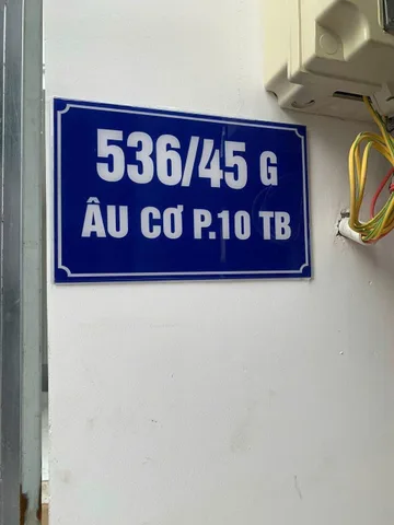 Bán Nhà Hẻm 536/45G Âu Cơ, Phường 10, Quận Tân Bình