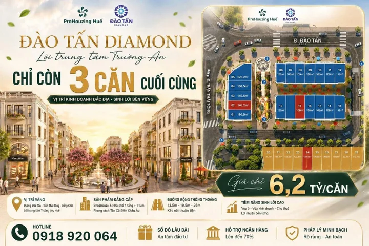 Đào Tấn Diamond - 29 căn mở bán, nay chỉ còn 03 căn.