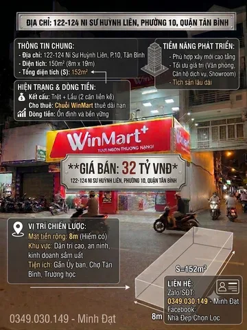 Bán nhà mặt tiền Ni Sư Huỳnh Liên - 8 x 19 - Winmart đang thuê ổn định - chủ định cư bán.