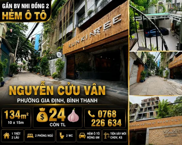 Bán Nhà riêng 150m2 có sẵn 134 m2 thổ cư giá 24 tỷ tại - Chọn - Phường 11 Quận Bình Thạnh TP. Hồ Chí Minh