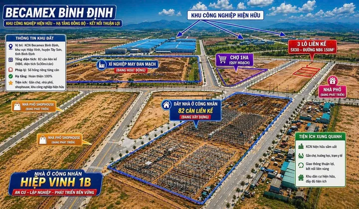 ĐẤT NỀN  KCN VSIP BÌNH ĐỊNH – CHỈ TỪ 680 TRIỆU/NỀN