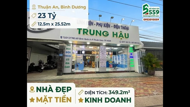 Bán Nhà riêng 349.2m2 có sẵn 215.2 m2 thổ cư giá 23 tỷ tại - Chọn - Phường Bình Chuẩn Thị xã Thuận An Bình Dương