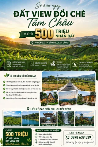 Bán Đất 125m2 có sẵn 125 m2 thổ cư giá 500 triệu tại - Chọn - Phường 2 Thành phố Bảo Lộc Lâm Đồng