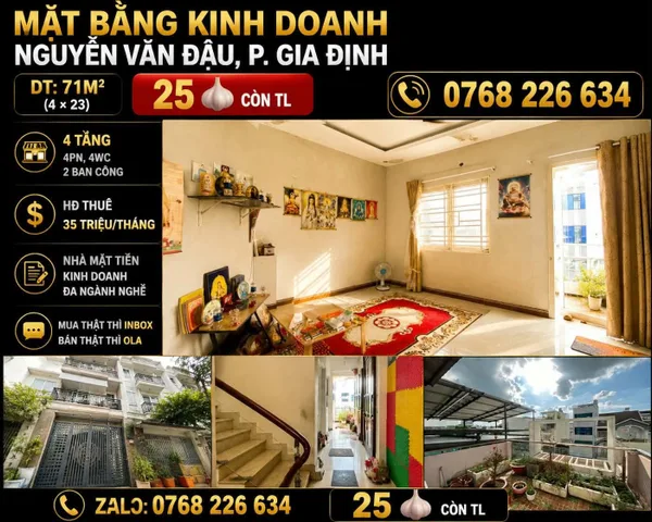 Bán Nhà riêng 71m2 có sẵn 71 m2 thổ cư giá 25 tỷ tại - Chọn - Phường 11 Quận Bình Thạnh TP. Hồ Chí Minh
