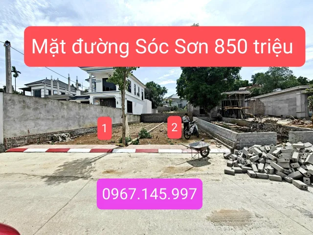 Mặt đường trung Giã 850 triệu mỗi lô 100m có bán lẻ