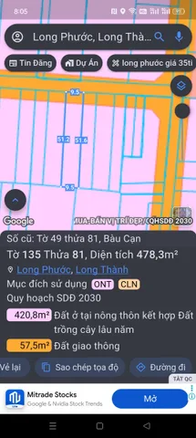 Bán Đất 478m2 có sẵn 100 m2 thổ cư giá 3 tỷ tại - Chọn - Xã Bàu Cạn Huyện Long Thành Đồng Nai