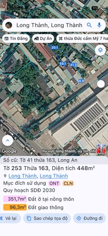 Bán Đất 448m2 có sẵn 150 m2 thổ cư giá 8 tỷ tại Xã Long An Huyện Long Thành Đồng Nai