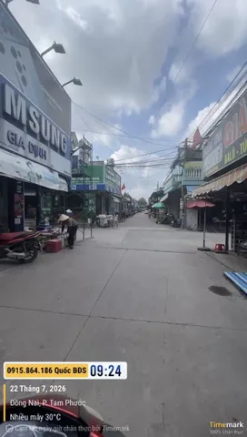 Bán Đất 100m2 có sẵn 100 m2 thổ cư giá 1.25 tỷ tại Đường Hàm Nghi - Chọn - Phường Tam Phước Đồng Nai
