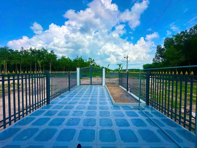 Bán đất có cả nhà rộng 300m2 mặt tiền đường nhựa 8m, gần chợ Thái Bình, xung quanh dân cư đông đúc, điện nước đầy đủ