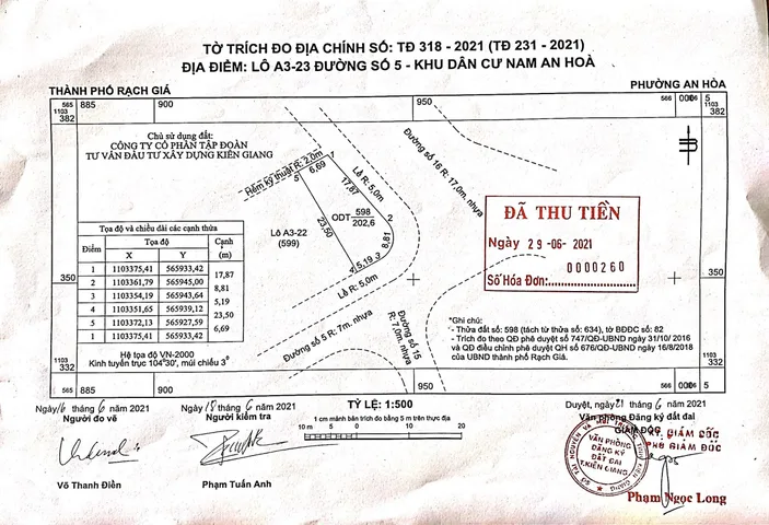 Bán Nhà riêng 202m2 có sẵn 202 m2 thổ cư giá 5.2 tỷ tại - Chọn - Phường An Hòa Thành phố Rạch Giá Kiên Giang