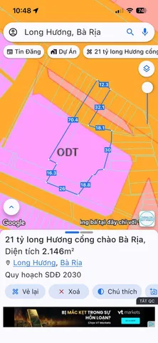 Bán Đất 2149m2 có sẵn 463 m2 thổ cư giá 20 tỷ tại Phường Long Hương Thành phố Bà Rịa Bà Rịa - Vũng Tàu