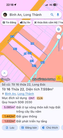 Bán Đất 8379m2 có sẵn 131 m2 thổ cư giá 41.9 tỷ tại Xã Long Đức Huyện Long Thành Đồng Nai