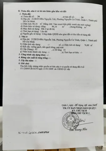 Bán Nhà Hẻm 212B/D14Bis Nguyễn Trãi, Nguyễn Cư Trinh, Quận 1