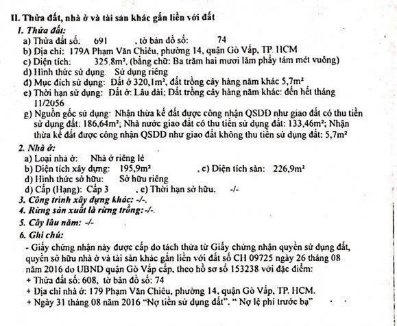 Bán Nhà Mặt Tiền 179A Phạm Văn Chiêu, Phường 14, Quận Gò Vấp