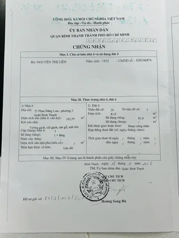 Bán Nhà Mặt Tiền 25 Phan Đăng Lưu, Phường 3, Bình Thạnh