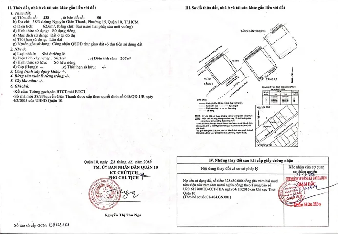 Bán Nhà Hẻm 38/3 Nguyễn Giản Thanh, P.15, quận 10