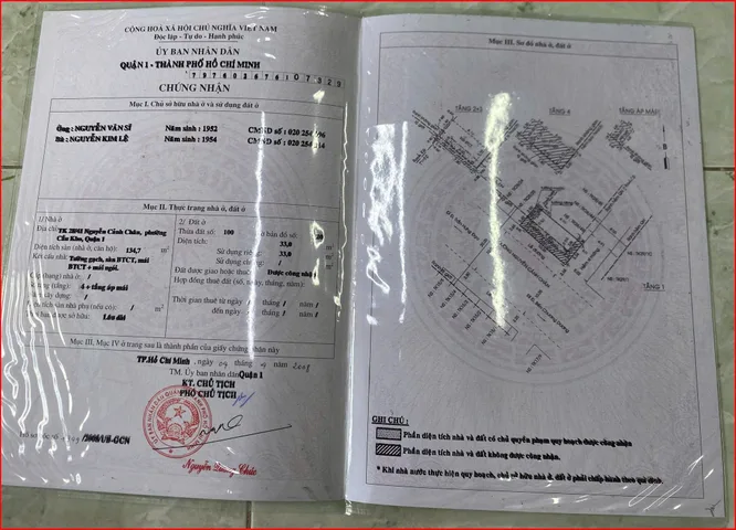 Bán Nhà Hẻm TK28/41 Nguyễn Cảnh Chân, P.Cầu Kho, Quận 1