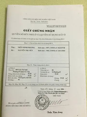 Bán Nhà Mặt Tiền 118-120 Trần Thị Nghỉ, Phường 7, Quận Gò Vấp