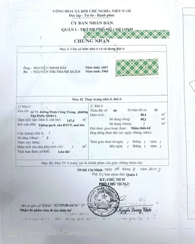 Bán Nhà Mặt Tiền 75 Đinh Công Tráng,Tân Định, Q1