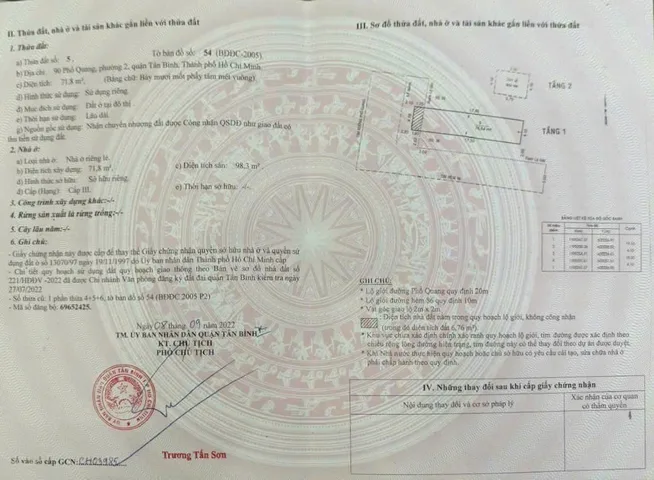 Bán Nhà Mặt Tiền 90-92 Phổ Quang, P. 2, Q. Tân Bình