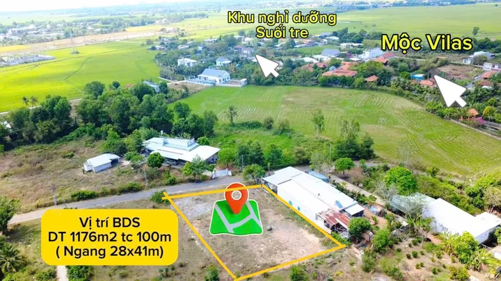 Bán Đất 1176m2 có sẵn 100 m2 thổ cư giá 9 tỷ tại Đường Quốc lộ 55 Xã Phước Tân Huyện Xuyên Mộc Bà Rịa - Vũng Tàu