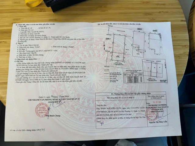 Bán Nhà Mặt Tiền 64 Lữ Gia, P15, Q11