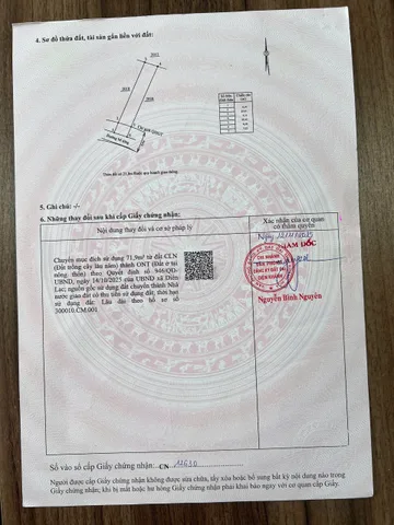 Bán Đất tại Xã Diên Lạc Huyện Diên Khánh Khánh Hoà dt 153,7m2  giá 1ty550