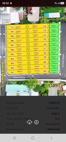 ĐẤT HIỆP BÌNH, DT TỪ 74M2  TỚI 111M2 , HẺM XE HƠI, GẦN ĐƯỜNG LỚN, GIÁ CHỈ TỪ 6.36 TỶ , ĐẾN 8.2 TỶ / LÔ.