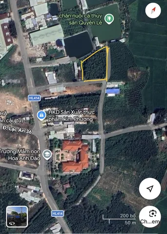 Bán Đất 2 mặt tiền đường thông DT 2207.9m2 có sẵn 200 m2 thổ cư giá 6.3 tỷ tại Đường Lạc An 59, tổ 13, ấp 3 Xã Lạc An Huyện Bắc Tân Uyên Bình Dương