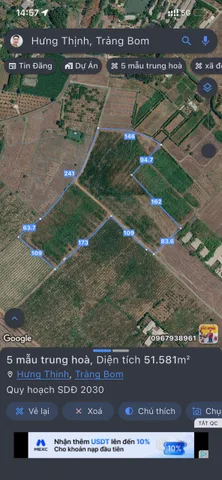 5hecta giá 300 triệu / sào  giá còn thương lượng