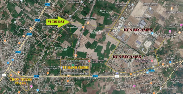 Siêu hót 600m2 - Xây xưởng xây trọ hết nước chấm - Đất TT Chơn Thành - Sát bên KCN Becamex - Gía 480tr. Bank hỗ trỏ 50%