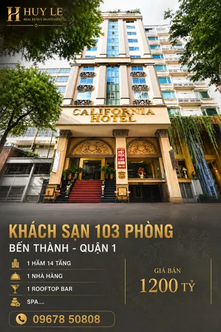Bán khách sạn California Saigon Hotel 4* Bến Thành Quận 1 (103 phòng)