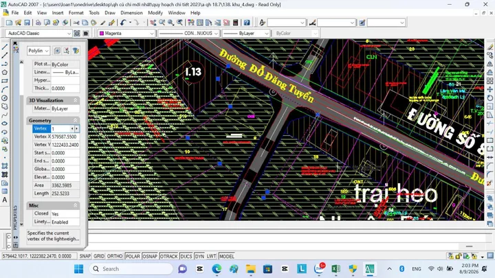 (B421) Đất mặt tiền Đỗ Đăng Tuyển , xã Nhuận Đức, dt 3.362m2 , thổ 500m2, giá 8 tỷ 500