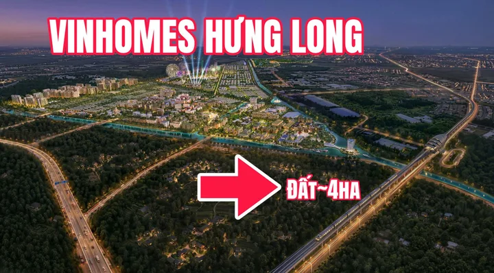 💥Bán Đất 40000m2 có sẵn 200 m2 thổ cư giá 280 tỷ cạnh VinHomes Hưng Long Huyện Bình Chánh TP. Hồ Chí Minh