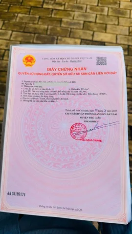 Bán Đất 294m2 có sẵn 100 m2 thổ cư giá 550 triệu tại Đường DH507 Xã An Thái Huyện Phú Giáo Bình Dương