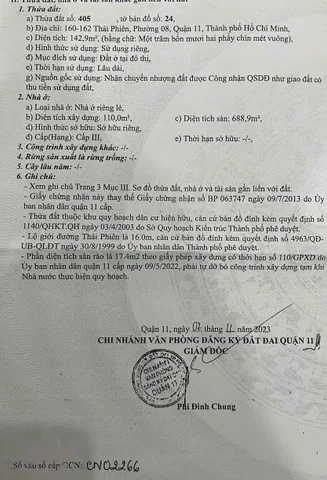 Bán Nhà Mặt Tiền 160-162 Thái Phiên, Phường 8, Quận 11