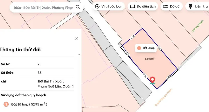 Bán Nhà Mặt Tiền 160A-160B Bùi Thị Xuân, Phường Phạm Ngũ Lão, Quận 1