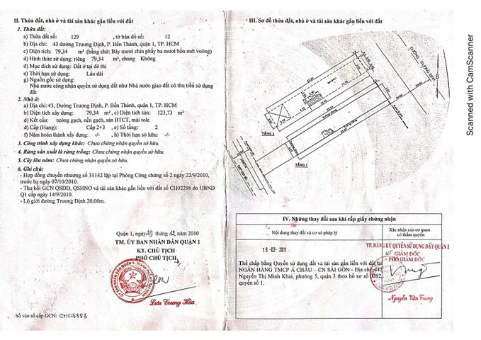 Bán Nhà Mặt Tiền 43 Trương Định, Bến Thành, Quận 1