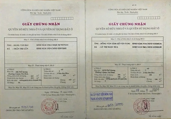 Bán Nhà Mặt Tiền 22-24 Huỳnh Lan Khanh, P2, Tân Bình