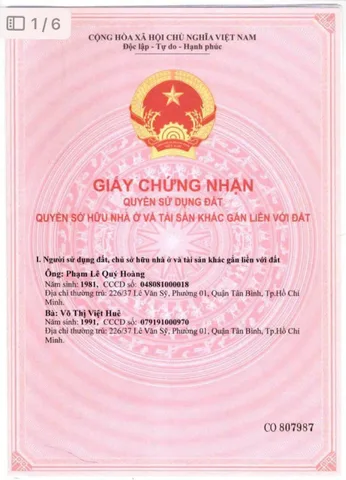 Bán Nhà Mặt Tiền 1D Hoa Cau, Phường 7, Phú Nhuận