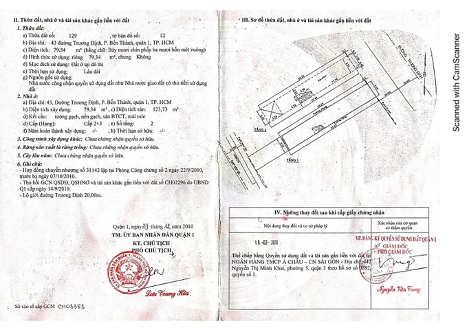 Bán Nhà Mặt Tiền 43 Trương Định, Bến Thành, Quận 1