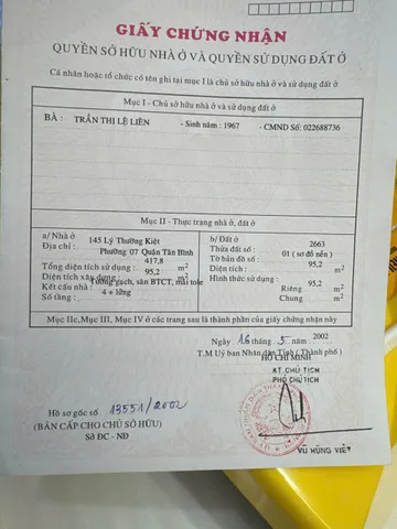 Bán Nhà Mặt Tiền 398 Lý Thường Kiệt, P7, Tân Bình
