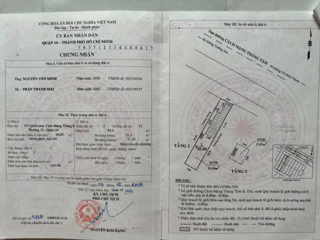 Bán Nhà Mặt Tiền 565-567 Cách Mạng Tháng 8, P.15, Q.10
