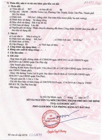 Bán Nhà Mặt Tiền 47A Tân Hương, Tân Thành, Tân Phú