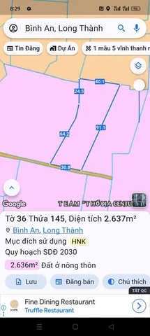 Bán Đất 2637m2 giá 2 tỷ tại - Chọn - Xã Bình An Huyện Long Thành Đồng Nai