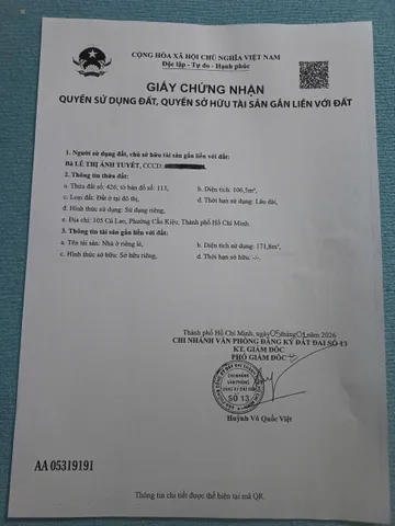 Bán Nhà Mặt Tiền 105 Cù Lao, Phường 2, Phú Nhuận