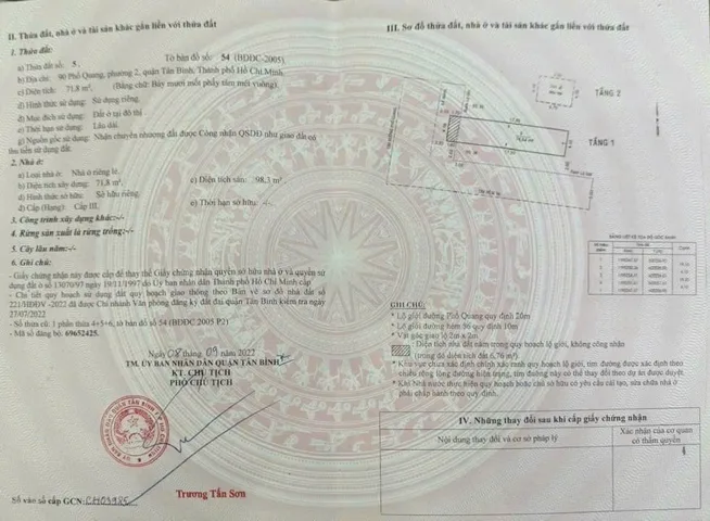 Bán Nhà Mặt Tiền 90 Phổ Quang, P2, Tân Bình