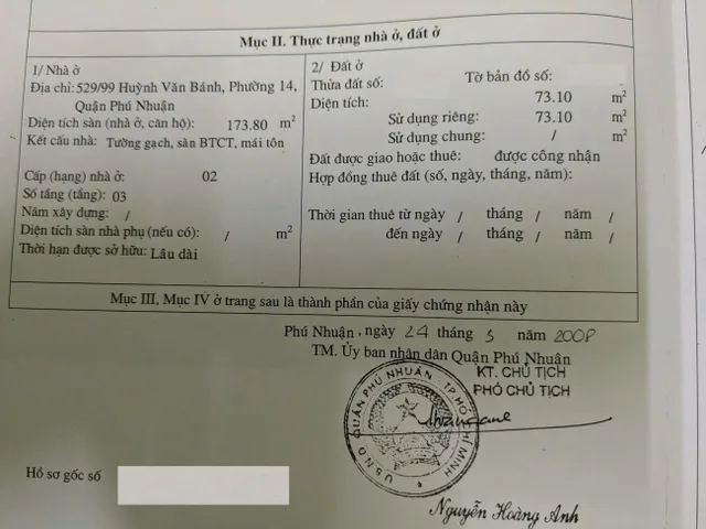 Bán Nhà Hẻm 529/99 Huỳnh Văn Bánh, P.13, Phú Nhuận